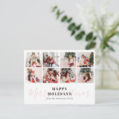 Vrolijk kerstfeest moderne eenvoudige foto feestdagenkaart (Staand voorkant)