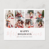 Vrolijk kerstfeest moderne eenvoudige foto feestdagenkaart (Voorkant)