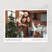 Vrolijk kerstfeest moderne eenvoudige foto feestdagenkaart (Voorkant)