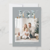 Vrolijk kerstfeest! Moderne, eenvoudige foto Feestdagenkaart (Voorkant)