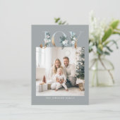 Vrolijk kerstfeest! Moderne, eenvoudige foto Feestdagenkaart (Staand voorkant)