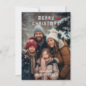 vrolijk kerstfeest! Moderne, eenvoudige foto Kerst Feestdagenkaart (Voorkant)