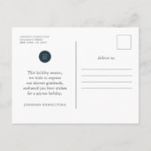 Vrolijk kerstfeest Moderne Eenvoudige kerstboom Aankondigingskaart (Achterkant)