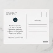 Vrolijk kerstfeest Moderne Eenvoudige kerstboom Folie Feestdagen Briefkaart (Achterkant)