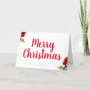 Vrolijk Kerstfeest Moderne Eenvoudige Script Typog Feestdagen Kaart