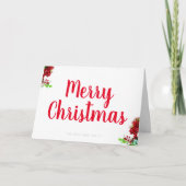 Vrolijk Kerstfeest Moderne Eenvoudige Script Typog Feestdagen Kaart (Voorkant)