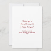 Vrolijk Kerstfeest Moderne Evergreen Tree Geloof Feestdagenkaart (Achterkant)