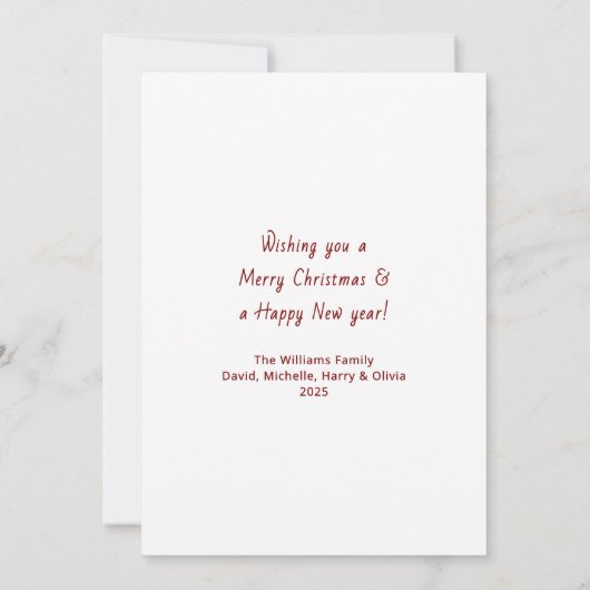 Vrolijk Kerstfeest Moderne Evergreen Tree Geloof Feestdagenkaart (Achterkant)