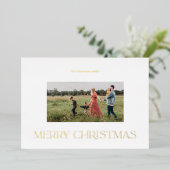 Vrolijk kerstfeest Moderne Folie feestdag Kaart (Staand Voorkant)