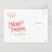 Vrolijk Kerstfeest Moderne Foto Vakantie Briefkaar Feestdagenkaart (Achterkant)