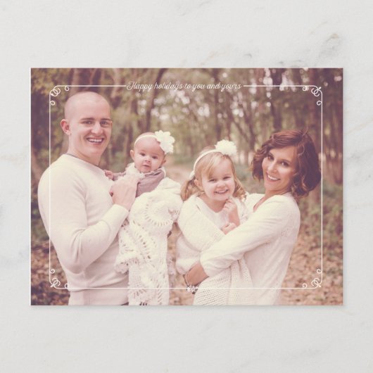 Vrolijk Kerstfeest Moderne Foto Vakantie Briefkaar Feestdagenkaart (Voorkant)