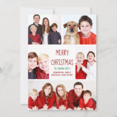 Vrolijk kerstfeest Moderne fotocollage Cute Red Ca (Voorkant)