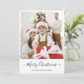 vrolijk kerstfeest | Moderne fotocollage Feestdagenkaart (Staand voorkant)