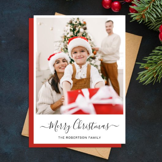 vrolijk kerstfeest | Moderne fotocollage Feestdagenkaart