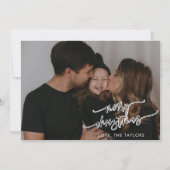 Vrolijk kerstfeest Moderne fotofeestdag Minimale Feestdagenkaart (Voorkant)