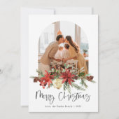 Vrolijk kerstfeest Moderne fotofeestdag Minimale Feestdagenkaart (Voorkant)