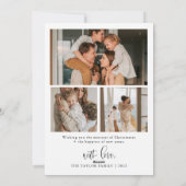 Vrolijk kerstfeest Moderne fotofeestdag Minimale Feestdagenkaart (Achterkant)