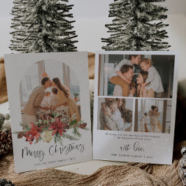 Vrolijk kerstfeest Moderne fotofeestdag Minimale Feestdagenkaart