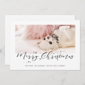 Vrolijk kerstfeest | Moderne fotofeestkaart Feestdagenkaart (Voorkant / Achterkant)