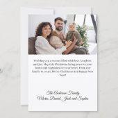 Vrolijk kerstfeest moderne fotokaart feestdagenkaart (Achterkant)