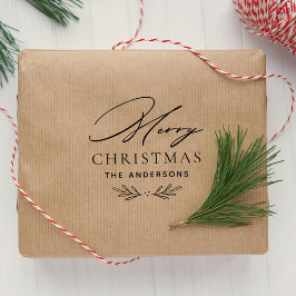 Vrolijk kerstfeest Moderne Gepersonaliseerde Famil Zelfinktende Stempel