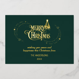 Vrolijk Kerstfeest Moderne Grafische Typografie No Folie Feestdagenkaart