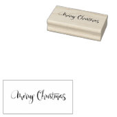Vrolijk kerstfeest Moderne kalligrafie Kunststempe Rubberstempel (Gestempeld)