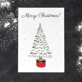 Vrolijk kerstfeest Moderne kerstboom Kaart