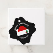 Vrolijk kerstfeest - Moderne kerstman Bedankjes Labels (In situ)