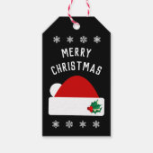 Vrolijk kerstfeest - Moderne kerstman Cadeaulabel (Voorkant)