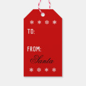 Vrolijk kerstfeest - Moderne kerstman Cadeaulabel (Achterkant)