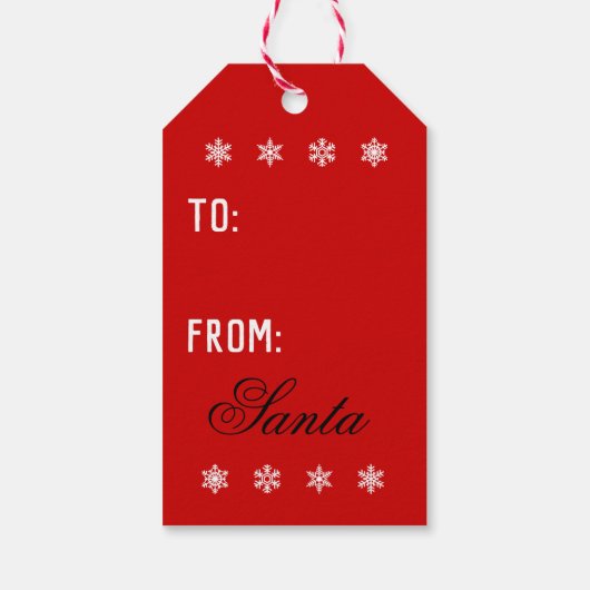 Vrolijk kerstfeest - Moderne kerstman Cadeaulabel (Achterkant)