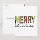 "Vrolijk kerstfeest" Moderne kleur geblokkeerd Lui Briefkaart (Voorkant / Achterkant)