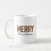 "Vrolijk kerstfeest" Moderne kleur geblokkeerd Lui Koffiemok (Links)