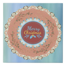 Vrolijk Kerstfeest Moderne Kunst Krans