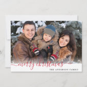 Vrolijk Kerstfeest Moderne Minimale Foto Feestdagenkaart (Voorkant)