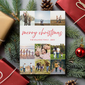 Vrolijk Kerstfeest Moderne Minimalistische 9 Fotoc Feestdagenkaart