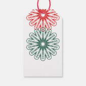 Vrolijk kerstfeest moderne minimalistische bloemen cadeaulabel (Achterkant)