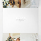 Vrolijk Kerstfeest Moderne Minimalistische Fototoc Drieluik Wenskaart (Binnenkant midden)