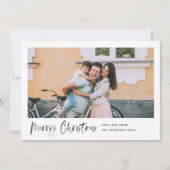 Vrolijk kerstfeest Moderne penseelscript Minimale Feestdagenkaart (Voorkant)