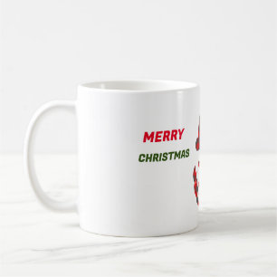 Vrolijk kerstfeest moderne platte mok