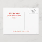 VROLIJK KERSTFEEST MODERNE RODE VAKANTIE FOTOKAART FEESTDAGENKAART (Achterkant)