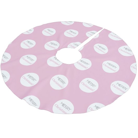 Vrolijk kerstfeest! | Moderne roze typografie Kerstboom Rok (Gekanteld)