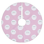 Vrolijk kerstfeest! | Moderne roze typografie Kerstboom Rok (Voorkant)