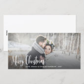 vrolijk kerstfeest | Moderne rustieke vakantie Feestdagenkaart (Voorkant / Achterkant)