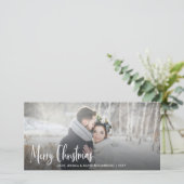 vrolijk kerstfeest | Moderne rustieke vakantie Feestdagenkaart (Staand voorkant)