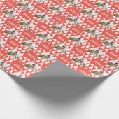 Vrolijk kerstfeest moderne typografie  4 foto cadeaupapier (Hoek)