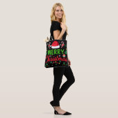 Vrolijk Kerstfeest Moderne Typografie Familie Xmas Tote Bag (Op model)