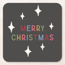 Vrolijk Kerstfeest Moderne Typografie Kleurrijk