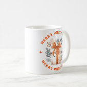 Vrolijk Kerstfeest Moderne Typografie Koffie Mok (Voorkant rechts)